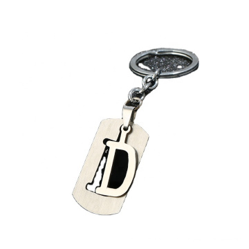 Promotional blank keychain custom logo metal key holder key ring custom logo engraved keychain blank metal